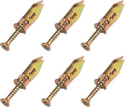 DDHOMIN 45 Sets Drywall Plasterboard Wall Anchors Plugs Screws Carbon Steel Zinc