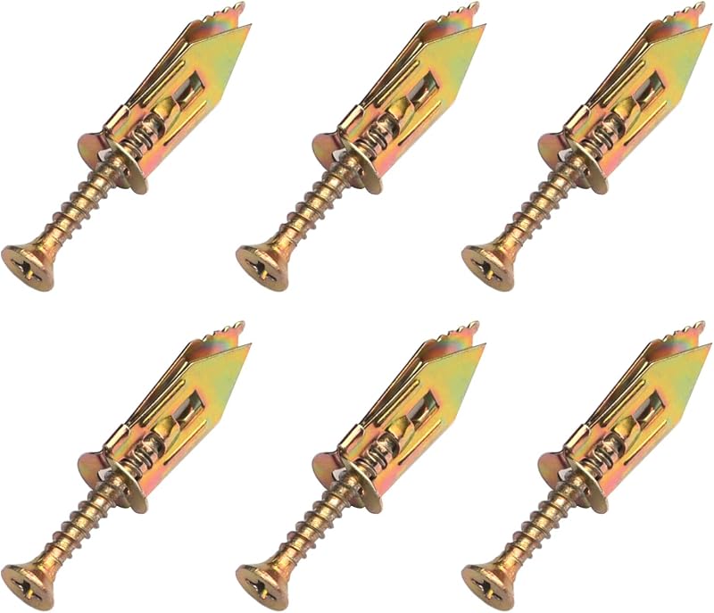 DDHOMIN 45 Sets Drywall Plasterboard Wall Anchors Plugs Screws Carbon Steel Zinc