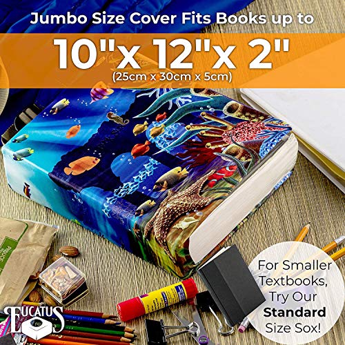 image for Eucatus Stretchable Book Cover Design Packs. Fits Most Hardcover Textb