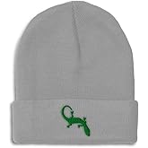 Speedy Pros Beanies for Men Lizard Embroidery Skull Cap Winter Hats for Women Acrylic One Size