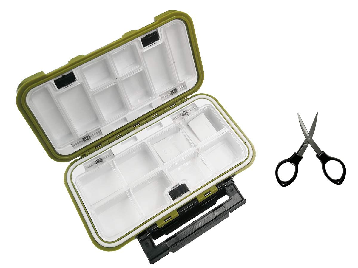 Waterproof Lure Box - Spoon Hooks Baits Storage Tackle Box Containers for Casting, Fly Fishing - Large/Medium/Small Lure Case (Green-Medium)
