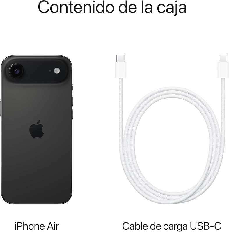 iPhone Air 512 GB: O iPhone mais fino alguma vez criado, ecrã de 6,5 polegadas com promoção até 120 Hz, chip A19 Pro, câmara frontal Center Stage, autonomia de bateria durante todo o dia; Space Black