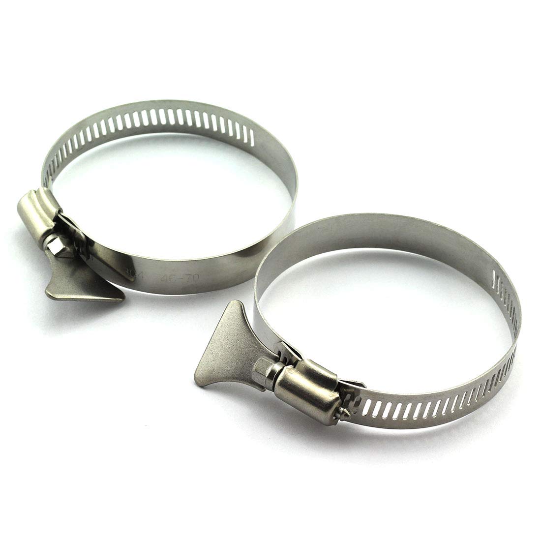 Worm Gear Hose Clamps HJ Garden 6pcs 4670mm 304 Stainless Steel