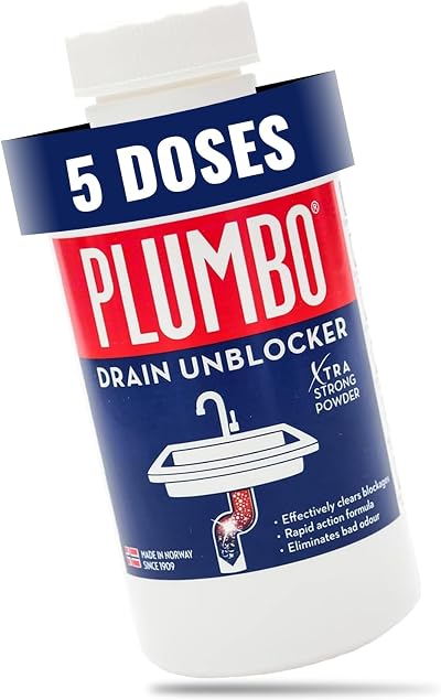 Plumbo Extra Strong Kitchen Drain Unblocker 5 Doses - Rapid Action