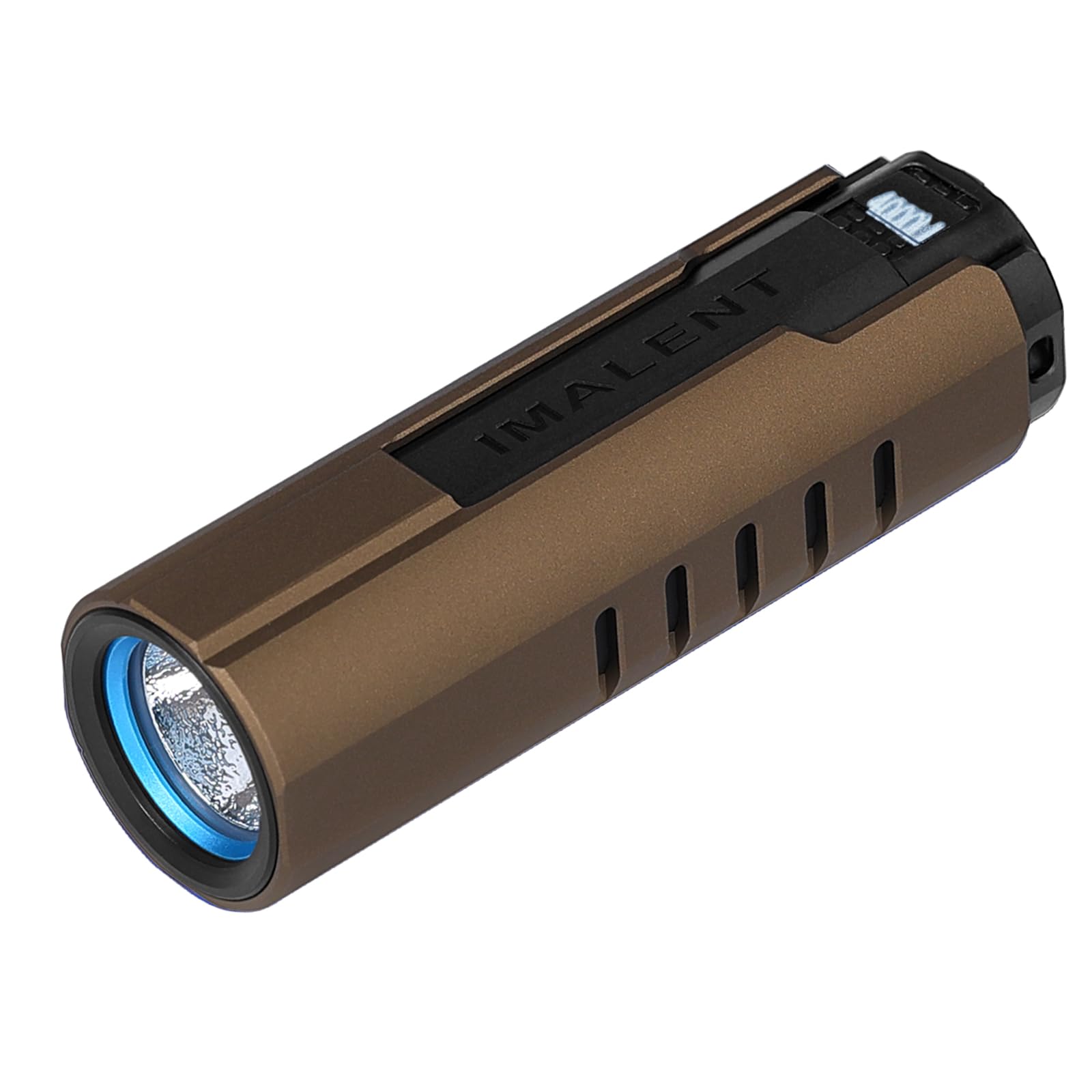 IMALENT LD70 Mini EDC Flashlight Rechargeable, High Performance 4000 lumens Pocket Torch -Uses CREE XHP70.2 LED, OLED Display Keychain Flashlight for Power Outage and Walking Your Dog (Gold) — image 1