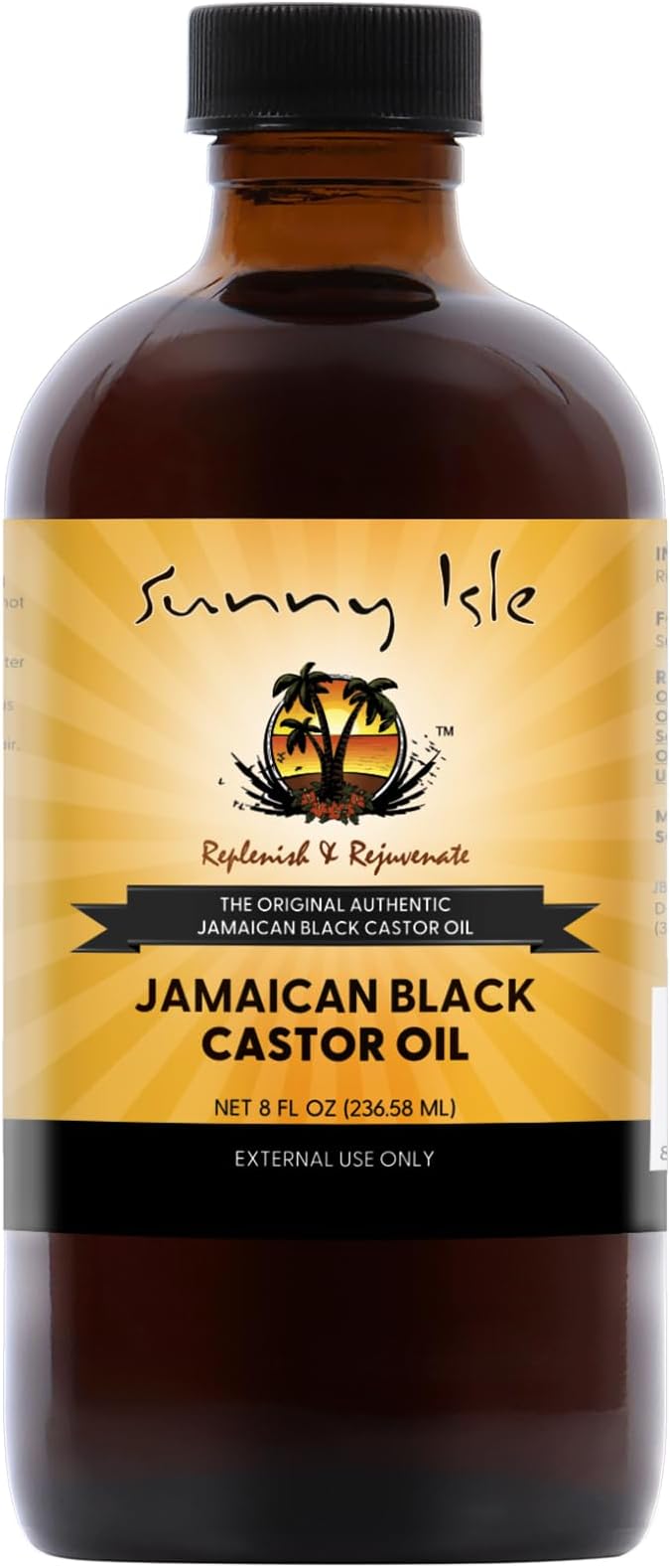 Sunny Isle Jamaican Black Castor Oil 8oz Original For Hair Skin Nails