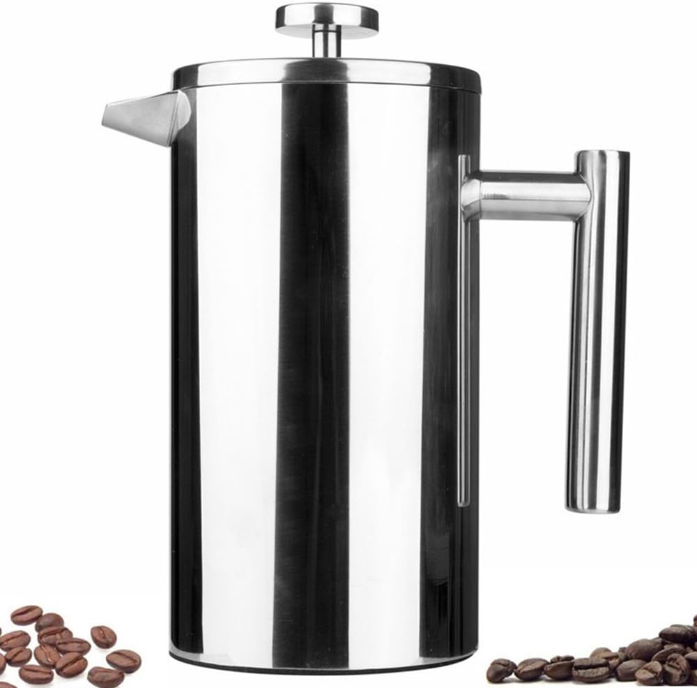French Press Coffee Maker, Stainless Steel Double Wall,3 Size Coffee Press Pot (1000ML)
