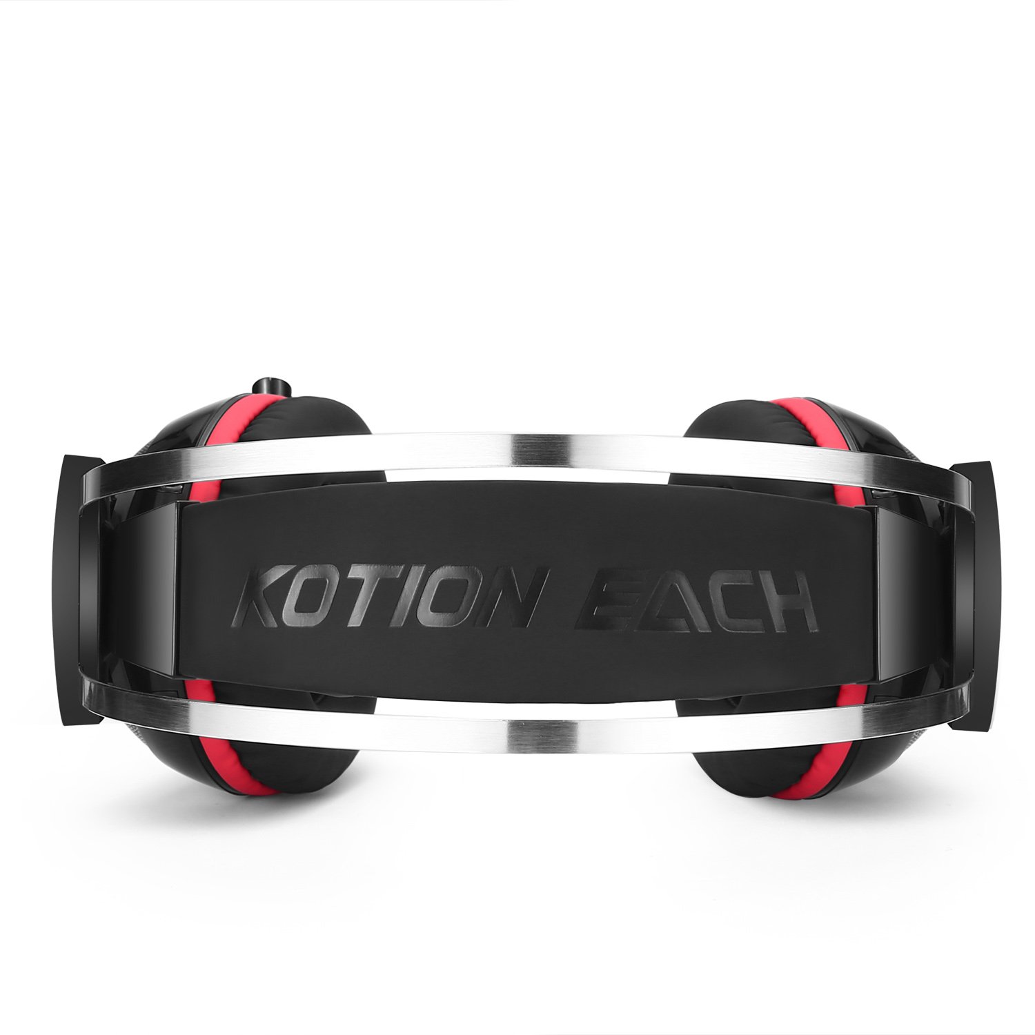 KOTION EACH GS500 Professional 3.5mm PC Stereo Gaming Headset, Bass Headphones, Comfortable Headband with in-line Mic, Integrated Microphone, LED Light for PS4 PC Computer Laptop Mobile Phones (Red)