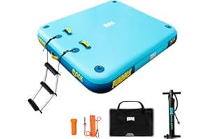 BEYOND MARINA Inflatable Floating Dock – Swim Platform, Floating Deck Raft Mat for Lake, Pool, Beach, Ocean – Non-Slip Surface – BM Fundeck
