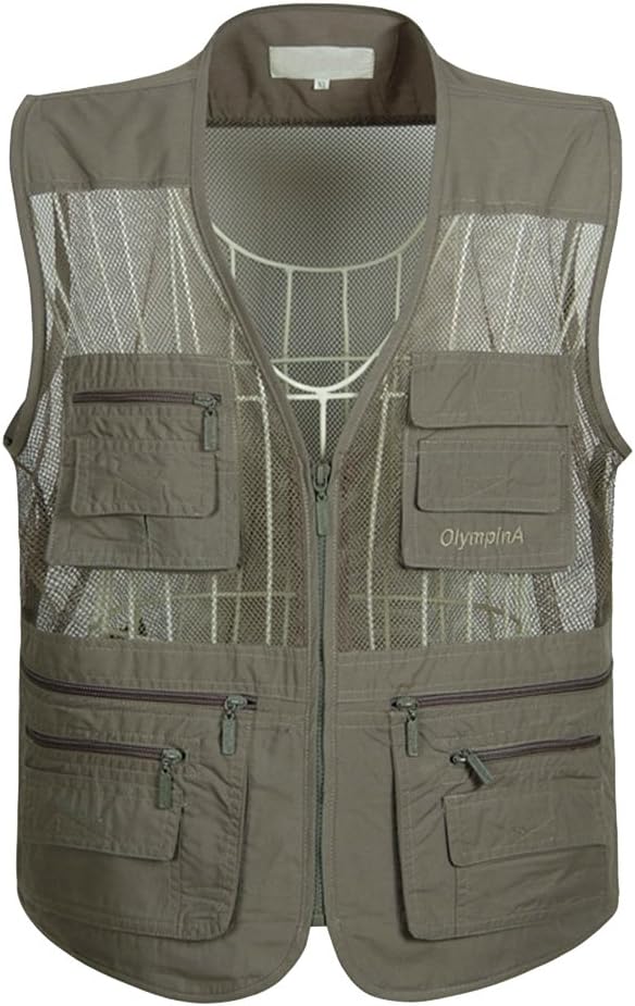 Mens Outdoor Photography Camping Hunting Fishing Vest Multifunction Gilet Casual Waistcoat Jacket Top