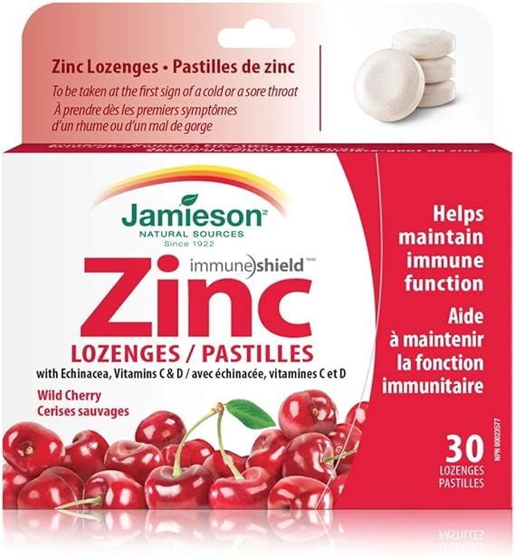 Zinc Lozenges with Echinacea and Vitamin C Cherry30 Lozenges Brand