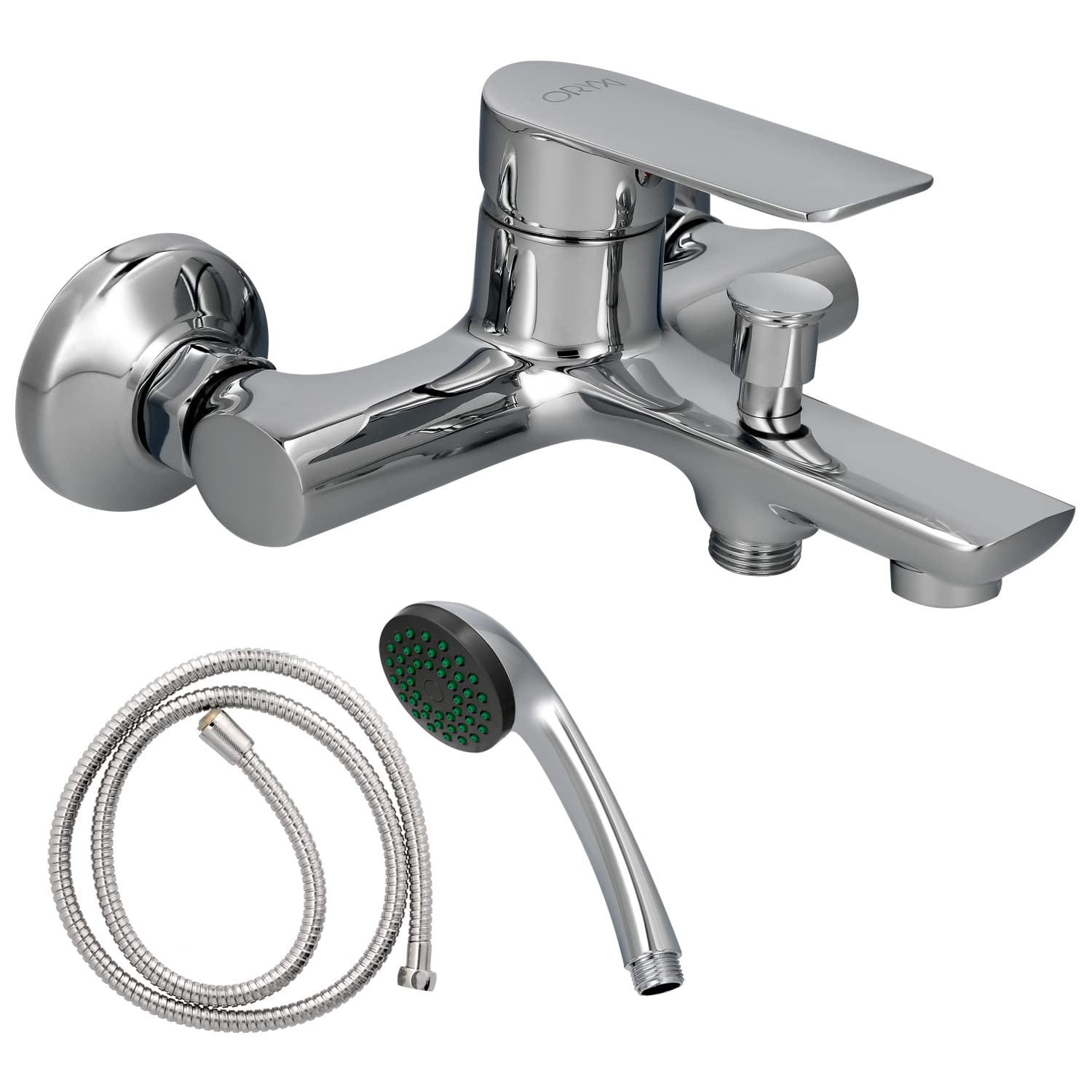 Hamburg Single-Lever Bath/Shower Mixer tap with Flexo and Mineral Ceramic Cartridge, Diameter 35 mm.