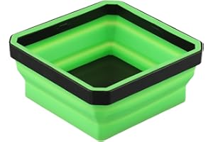Foldable Magnetic Parts Tray Set, Square Silicone Bowl With Magnetic Bottom, For Storing And Organizing Small Parts And Tools