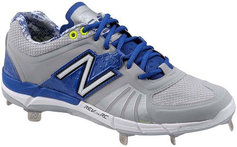 Amazon.com | New Balance Mens L3000v2 Low Metal Cleats 12 Us D Grey/Blue | Baseball & Softball
