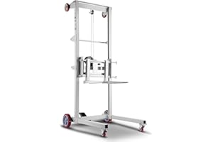 VEVOR Material Lift Winch Stacker, 551 lbs Capacity Pallet Truck Dolly, 70 in Max Lifting Height Manual Winch Stacker, Multif