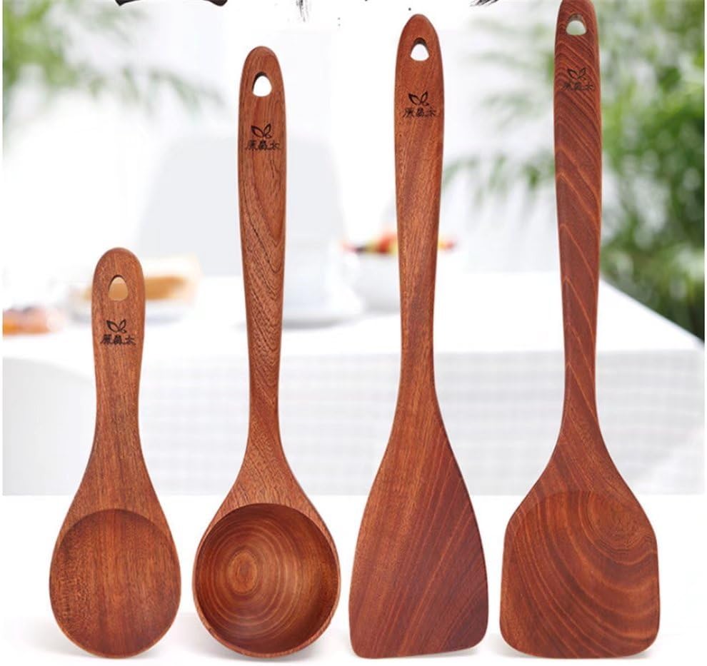 Amazon Com Jhion Premium Organic Kitchen Cooking Utensils Wooden