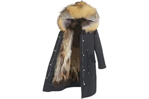 X-long Parka Waterproof Winter Jacket Women Natural Raccoon Fur Hood Fox Fur Real Fur Coat Detachable Streetwear