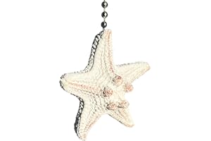 TOP BRASS Realistic Large Starfish Fan Pull - Beach Ocean Seashell Shell Coastal Nautical Decor