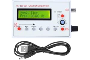 Function Generator,FG‑100 DDS Function Generator Sine Frequency 1HZ‑500KHz Counter Source Generator Meter,High Precision DDS 