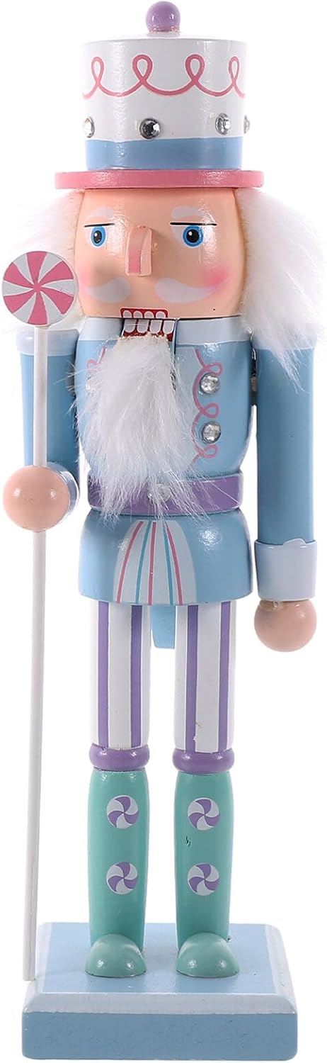 Nutcrackers - MAGICLULU 1Pcs Holiday Wooden Nutcracker Christmas Decorations Nutcracker Figures Festive Collectible Nutcracker Ornament for Festival Party Gifts