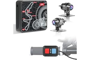 VSYSTO Motorcycle Dash Camera, 5G WiFi, Parking Monitoring, Full Body Waterproof with Metal Housing, Motor Wired Controller, 