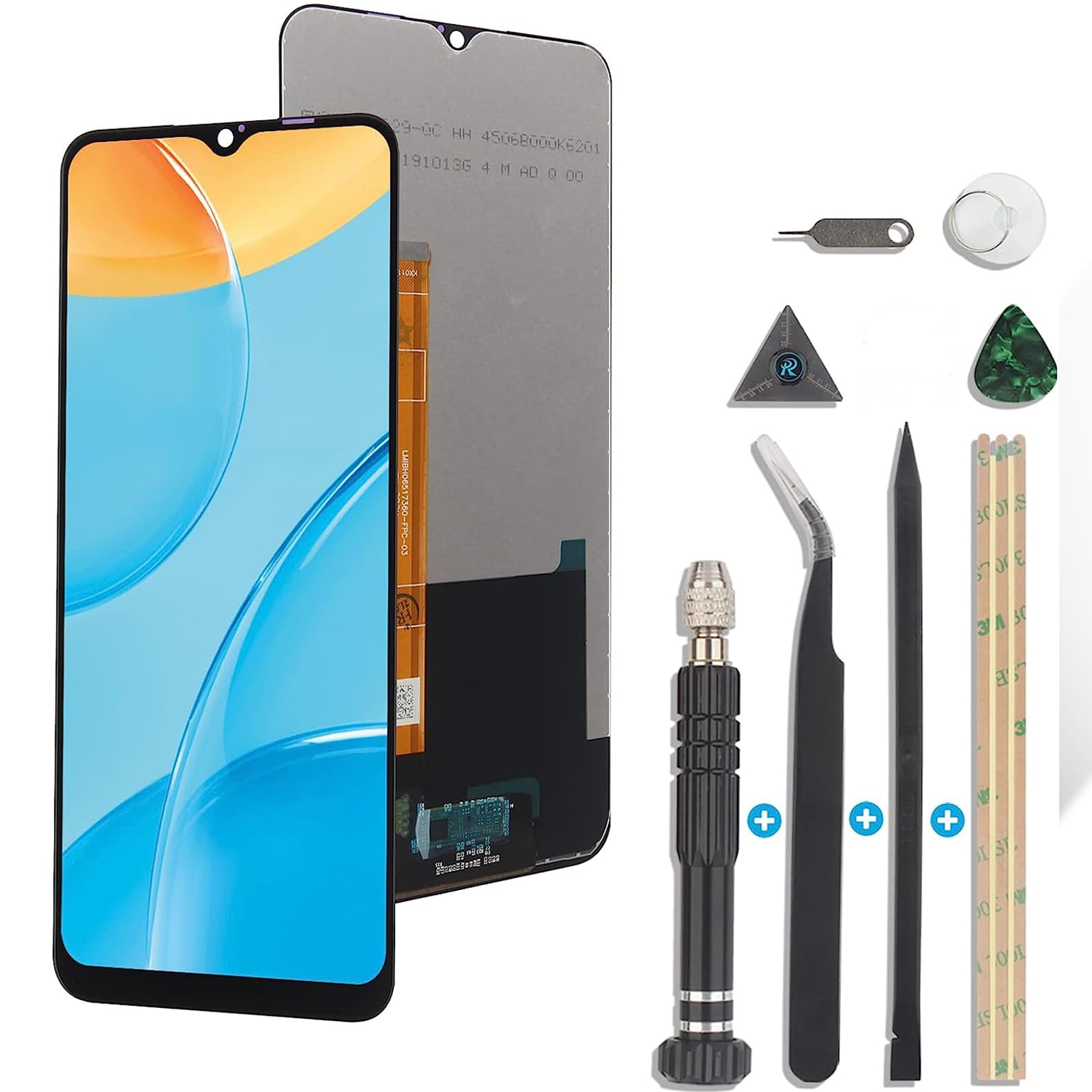 RongZy Display for Oppo A15/A15s CPH2185 CPH2179 LCD Screen Replacement Touch Display Digitizer Assembly for Oppo A15/A15s CPH2185 CPH2179 with Kit(Black)