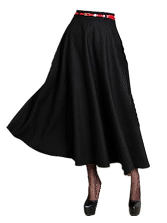 6xl Plus Size Skirt Women Winter High Waisted Maxi Long A