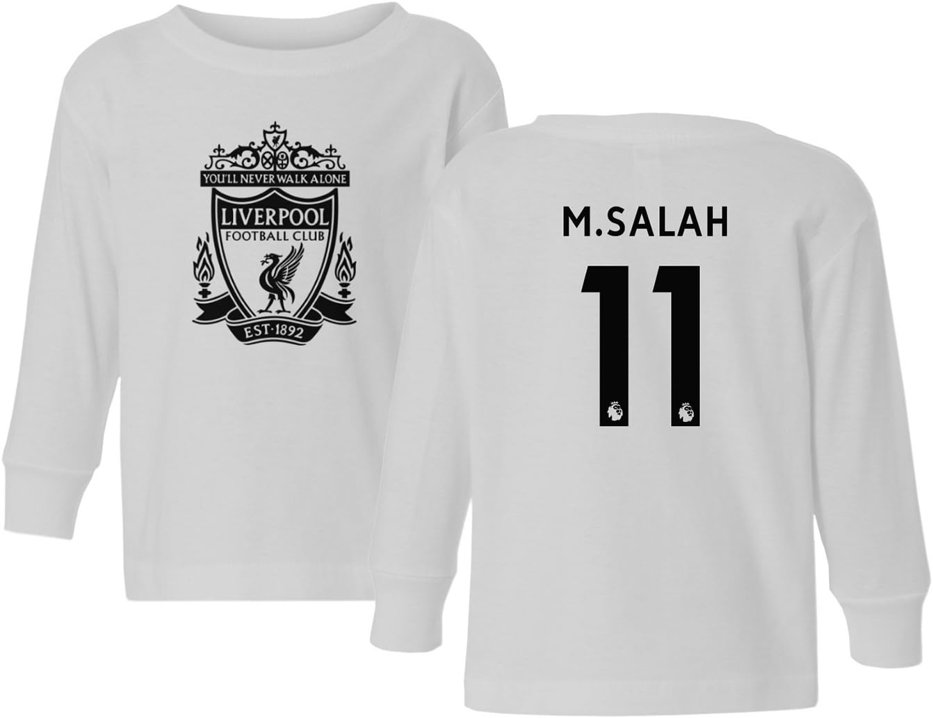 Tcamp Liverpool #11 Mohamed Salah Premier League Little Kids Girls Boys Toddler Long Sleeve T-Shirt