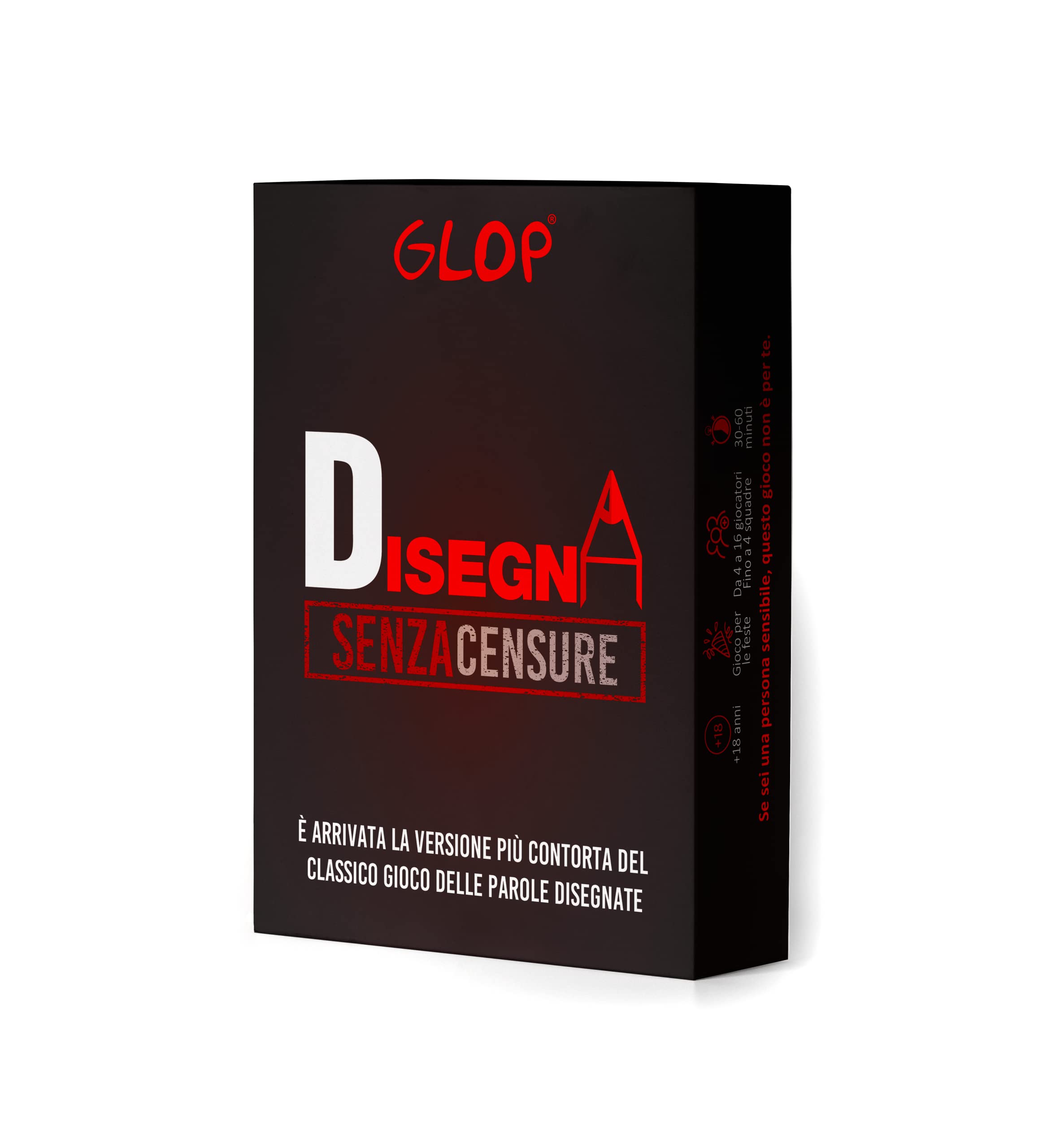 Glop Disegna - Giochi da Tavolo Adulti - La Versione più Contorta e Divertente del Classico Gioco Delle Parole Disegnate - Senso dell'umorismo Perverso e Senza Censure