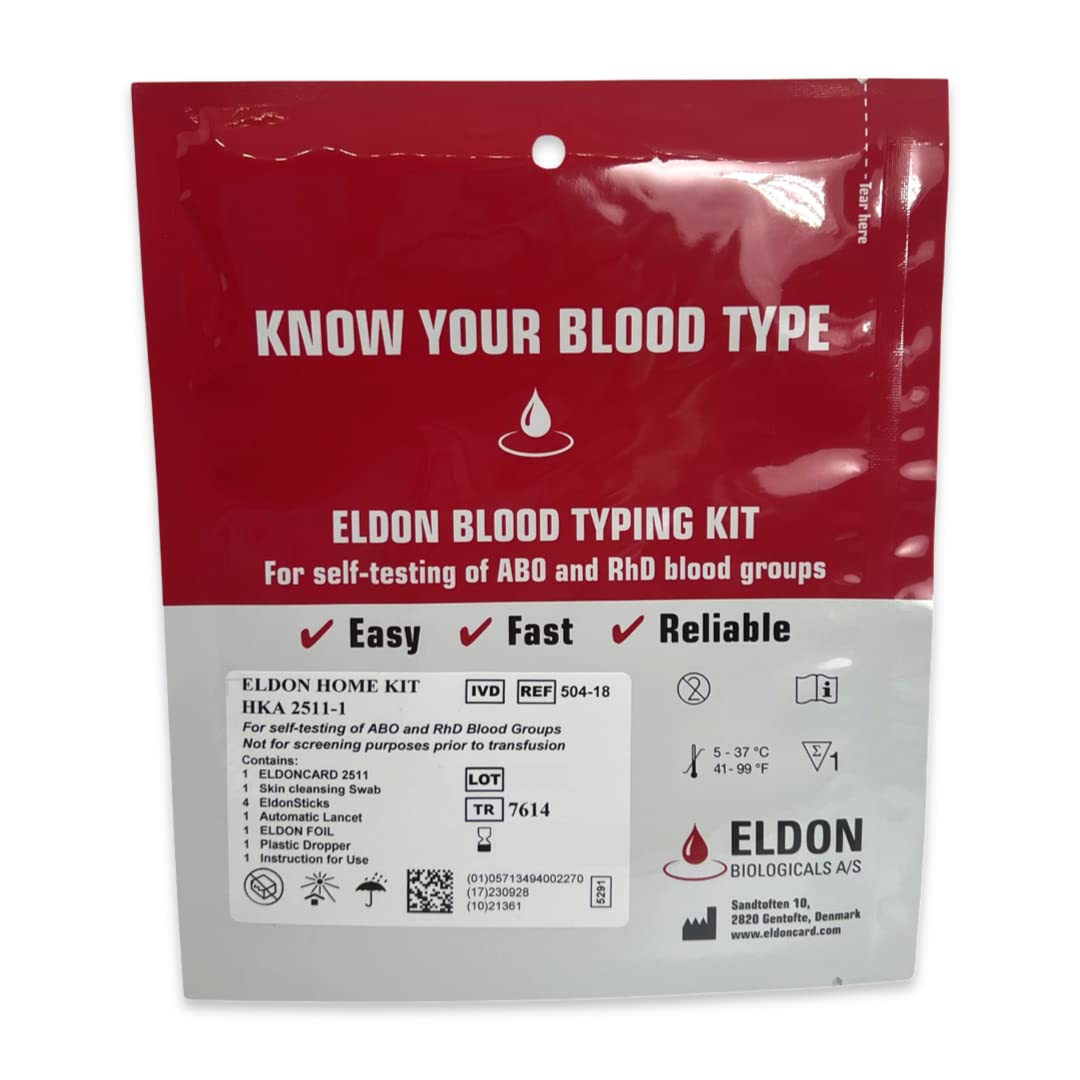 Mua Eldoncard Blood Typing Kit, 2 Tests, Know Your Blood Type, Instant