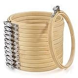 Caydo 12 Pieces 5 Inch Embroidery Hoops, Cross