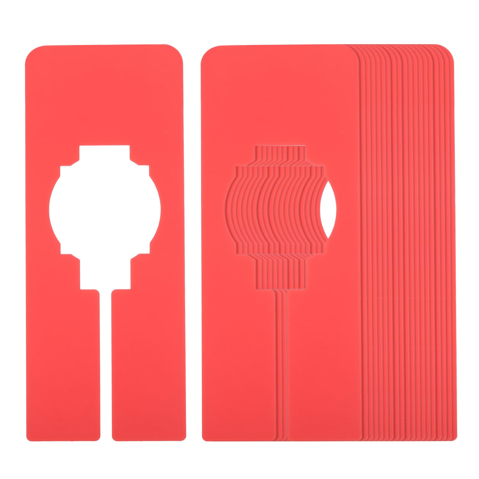 PATIKIL Clothes Dividers for Hanging Clothes, 20 Pack Rectangle Closet Clothing Rack Size Dividers Blank Labels Sorting Rectangular Separator for Closet, Red