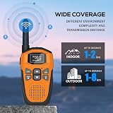 NXGKET Walkie Talkies 4 Pack Long Range 16 Channels Type-C Rechargeable view 3