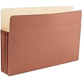 Staples Reinforced Expanding File Pockets, Letter Size, 3.5‑Inch Expansion, Heavy‑Duty Brown Accordion Folders – 25/Pack