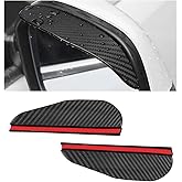 LSKASELUE 2PCS Mirror Rain Visor Eyebrow, Waterproof Rain Guards for Car Side Mirrors, Rainproof Rear View Mirror Visor Guard