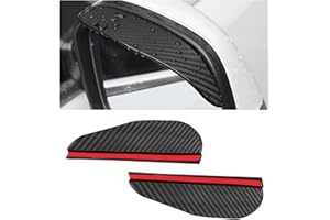 LSKASELUE 2PCS Mirror Rain Visor Eyebrow, Waterproof Rain Guards for Car Side Mirrors, Rainproof Rear View Mirror Visor Guard