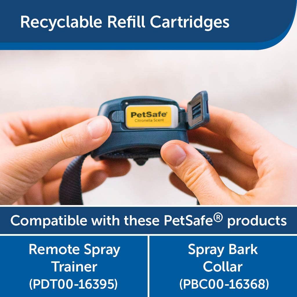 PetSafe Spray Bark Citronella Refill, Replacement Cartridges Spray Bark Collar, Refill Cartridge Only, Collar Not Included, 3-Pack : Pet Supplies