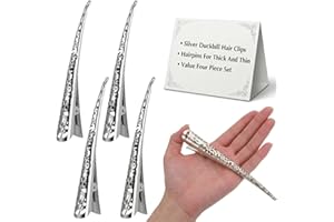OATIPHO 4 Pcs Silver Duckbill Hair Clips - World-Cup Metal Hollow Floral Barrettes For Women Decorative Alligator Hairpins Fo