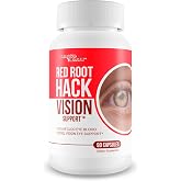 Red Root Hack Vision Supplement - Our Best Eye Pills for Ocular Clog - Vision Eye Vitamins to Improve Eyesight - Our Best Bloodflow Vision Pills Sight Care Formula with Vitamin A, Lutein, Zeaxanthin