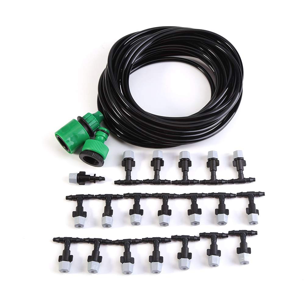 Water Misting Cooling System Hose Sprinkler Nozzle Garden Patio Micro Irrigation Set 15M (Size : 10M)