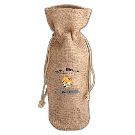 Amazoncom My Best Friend Is Shiba Inu Dog Jute Burlap Wine