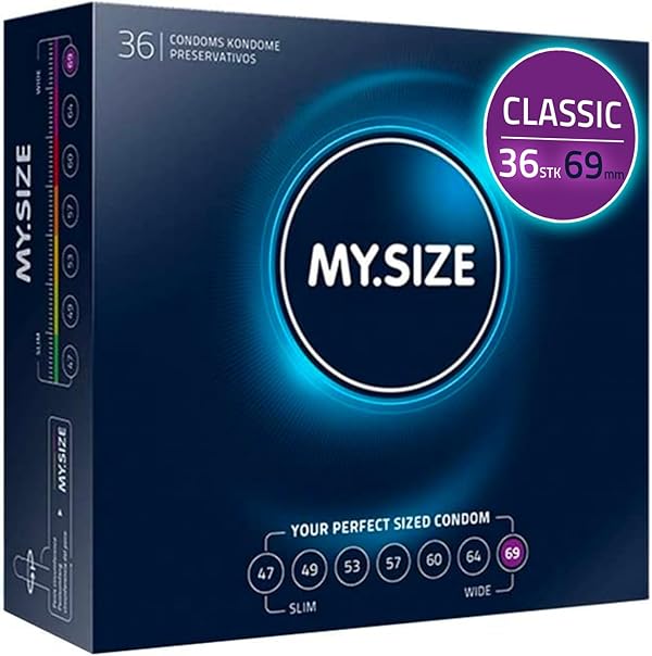 MY.SIZE Classic Kondome Größe 7 | 69 mm Breite | 36 Stück Großpackung | gefühlsecht hauchzart | dünne 0,07 mm Wandstärke