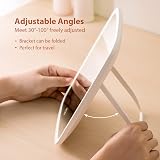 NEZZOE Rechargeable LED Makeup Mirror, Dimmable Touch Screen, 24x17 cm view 4