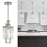 Lighceac Modern Brushed Nickel Pendant Light