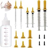 GingerUPer Puppy Kitten Feeding Bottle Set with Nipples and Syringes 50ml view 1