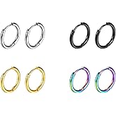 Surgical Stainless Steel Hoop Earrings 8mm/10mm/12mm Small Huggie Hoop Earrings for Women and Men