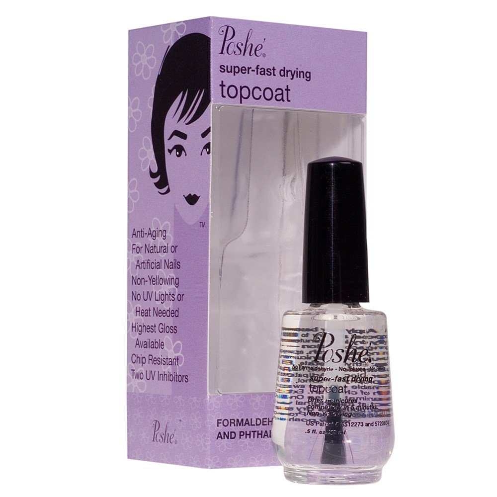 Poshe Super Fast Drying Top Coat, 0.5 Fluid Ounce: Beauty