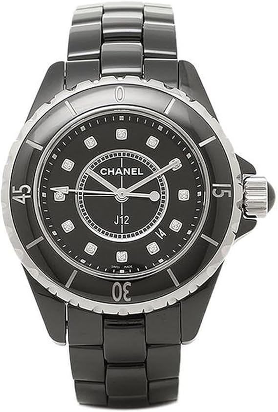 Amazon シャネル 時計 Chanel H1625 J12 ジェイトゥエルヴ 33mm クオーツ 12pダイヤ 0m防水 レディース腕時計ウォッチ ブラック 並行輸入品 レディース腕時計 腕時計 通販