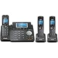 VTech DS6151-11 DECT 6.0 2-Line Expandable Cordless Phone + (2) DS6101-11 Accessory Handset, Black