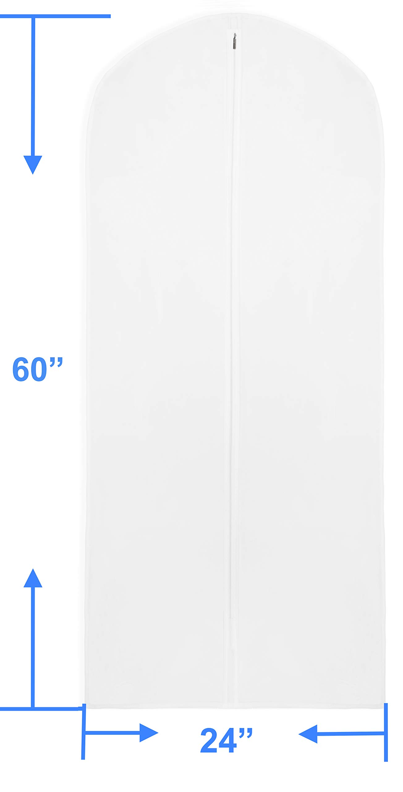 Simple Houseware 60-Inch Clear Garment Bags with Zipper for Suits, Dresses, Costumes, Uniforms - 6 Pack